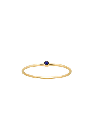 Extra Fine Orbit Ring Gold Lapis