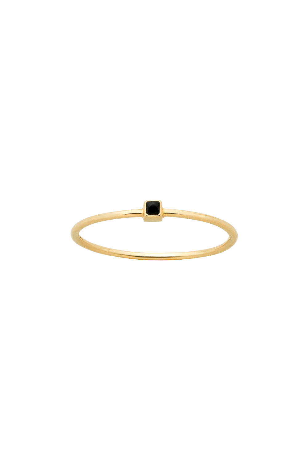 Extra Fine Solar Ring Gold Onyx