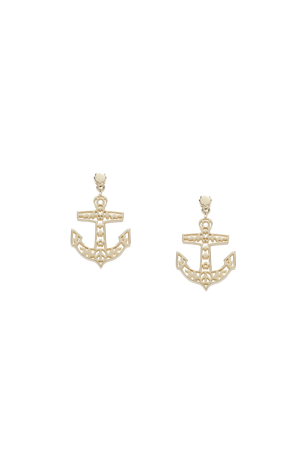 Filigree Anchor Studs Gold