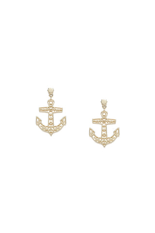 Filigree Anchor Studs Gold