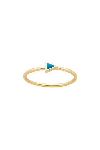 Fine Arrow Ring Gold Turquoise