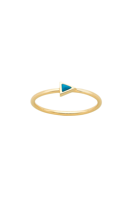 Fine Arrow Ring Gold Turquoise