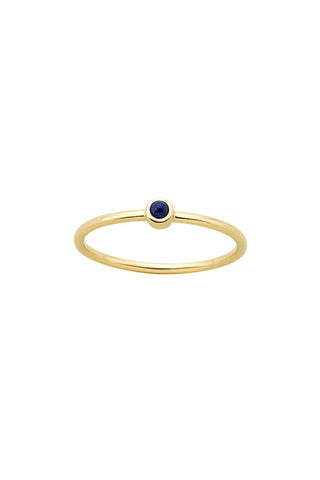 Fine Orbit Ring Gold Lapis