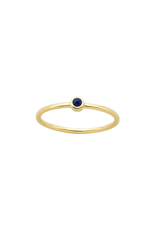 Fine Orbit Ring Gold Lapis