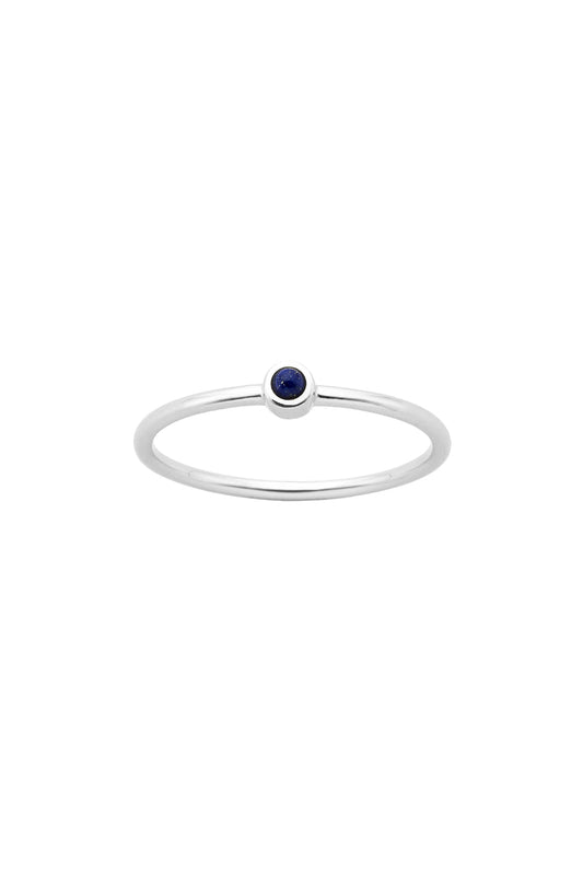 Fine Orbit Ring Silver Lapis