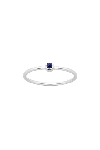 Fine Orbit Ring Silver Lapis