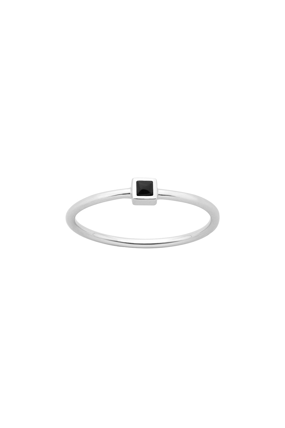 Fine Solar Ring Silver Onyx