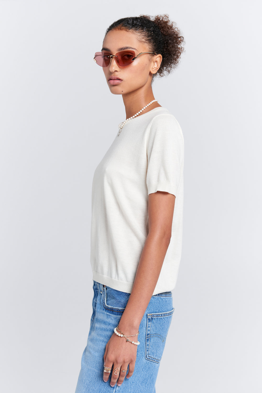 Fleur Cashmere T-Shirt