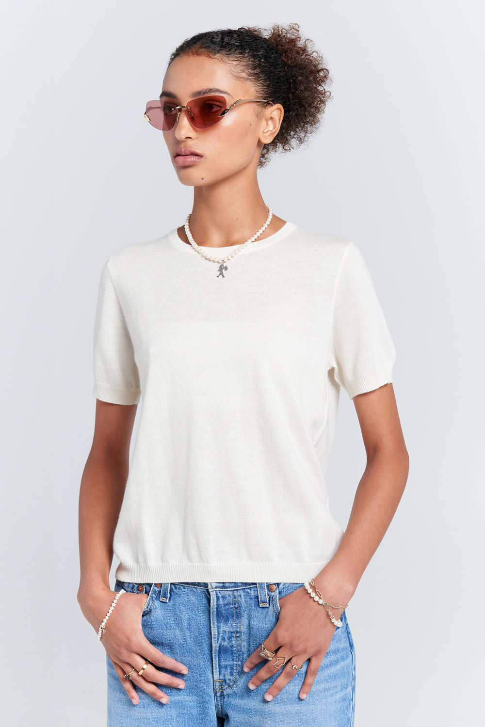 Fleur Cashmere T-Shirt