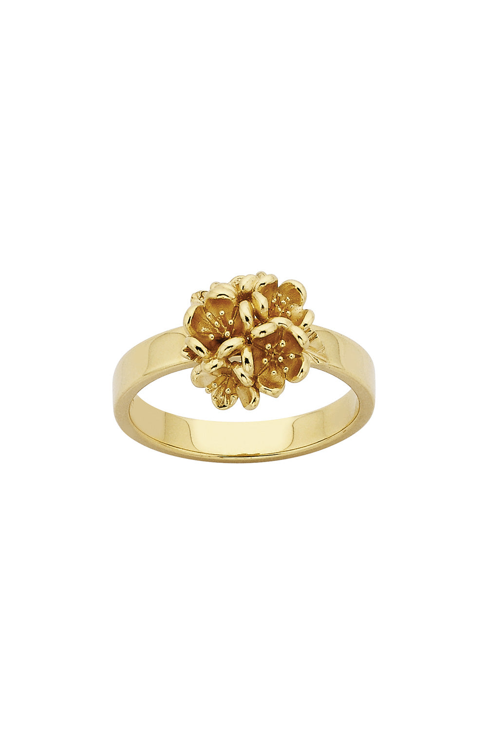 Flower Ball Ring Gold