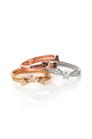 Forever Band, Rose Gold, Black Diamond