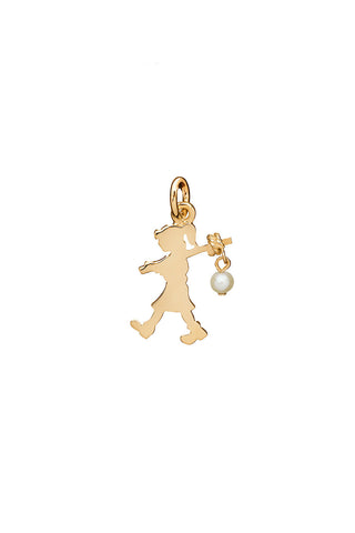 Girl with a Pearl Charm Gold