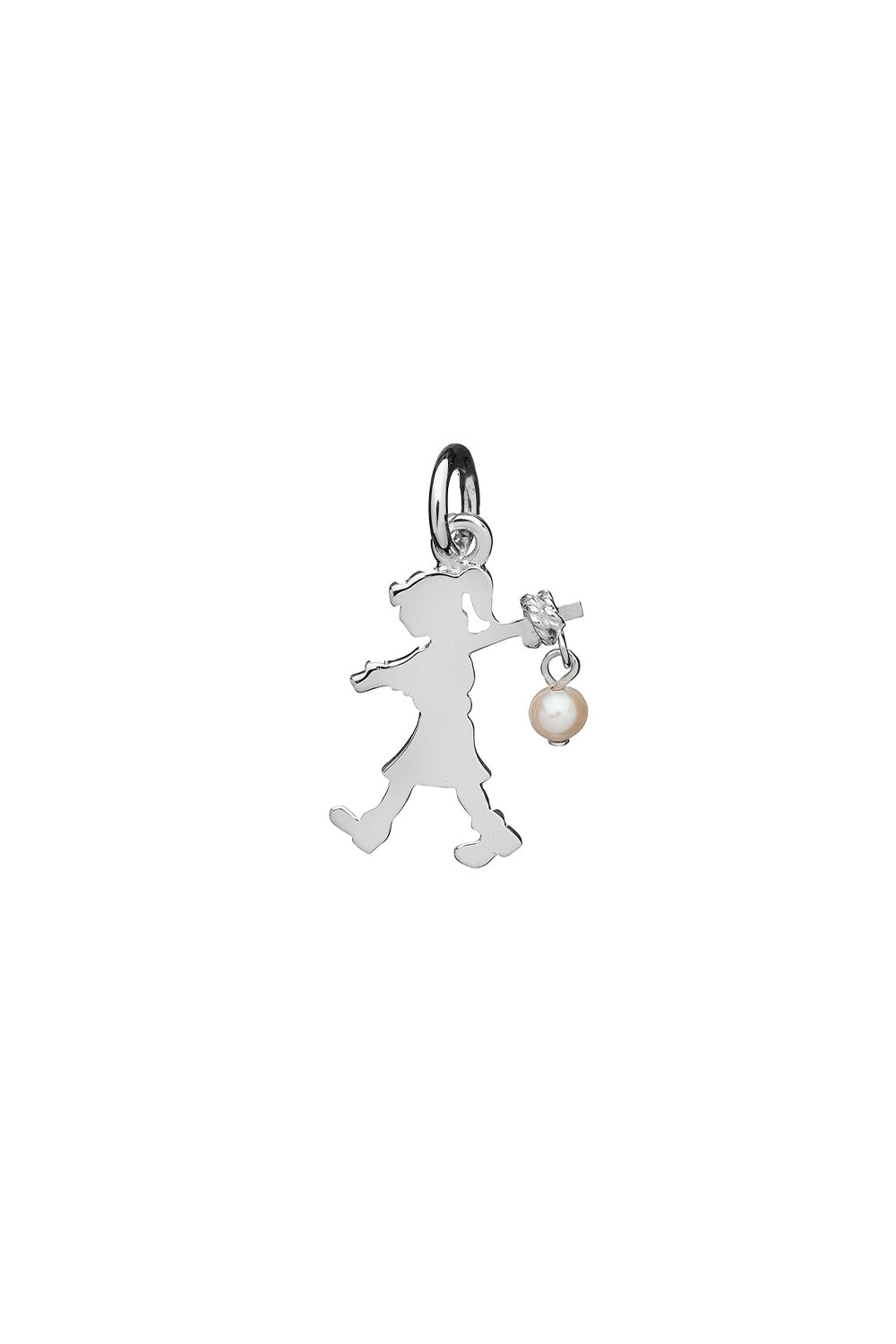 Girl with a Pearl Charm Silver