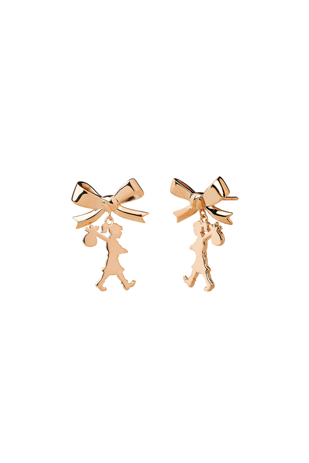 Girl with the Bow Earrings Rose Gold