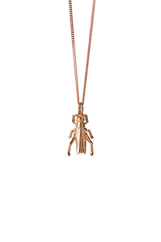 Grasshopper Necklace Rose Gold