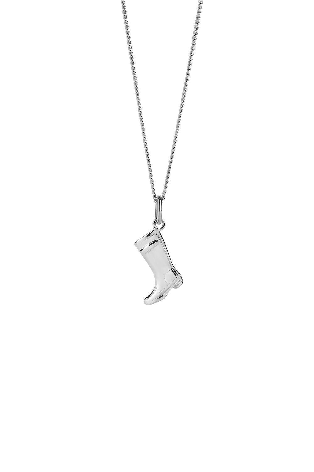 Gumboot Necklace Silver