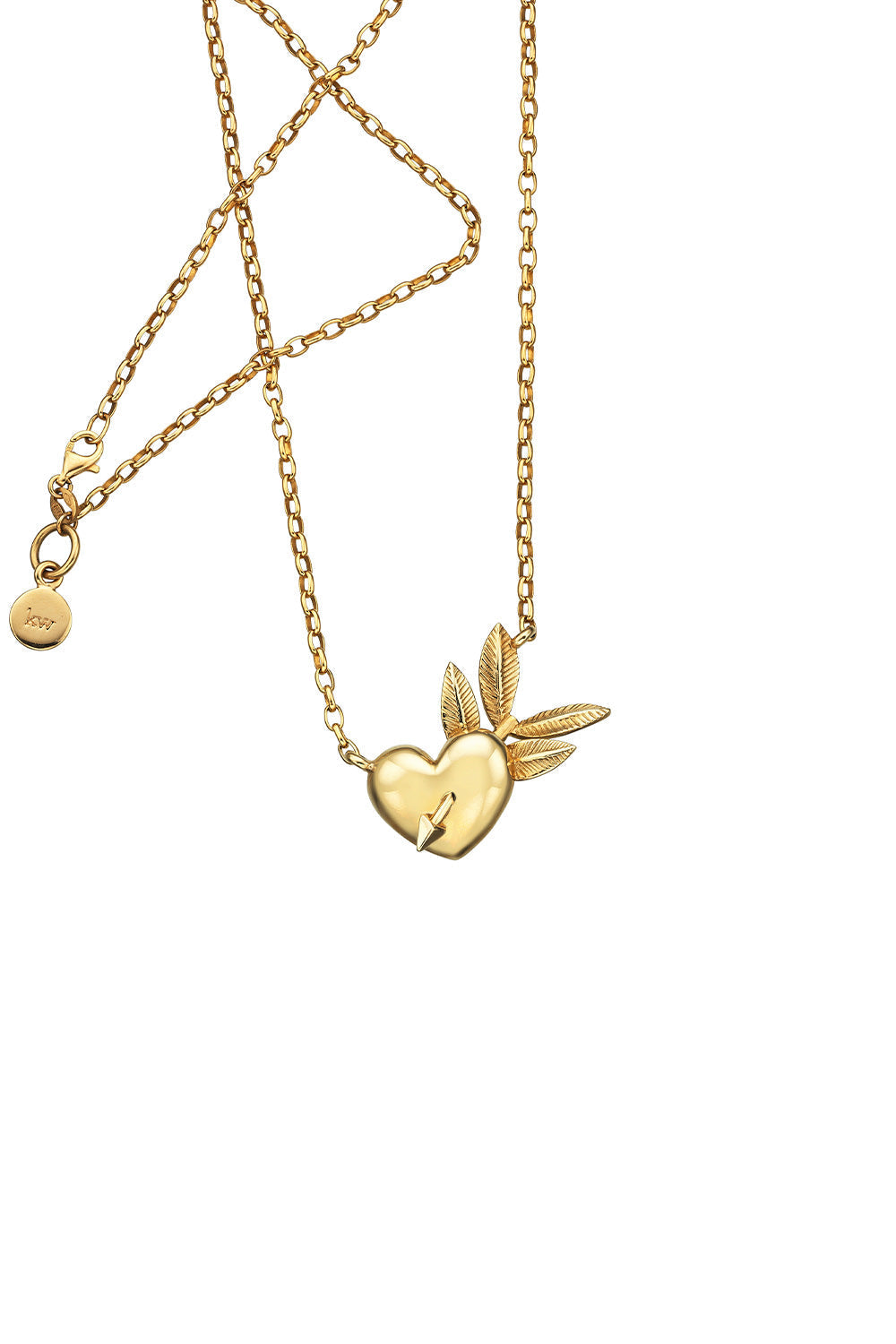 Heart Arrow Pendant Gold