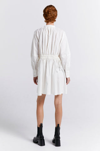 Hiruma Organic Cotton Mini Shirt Dress Off-White