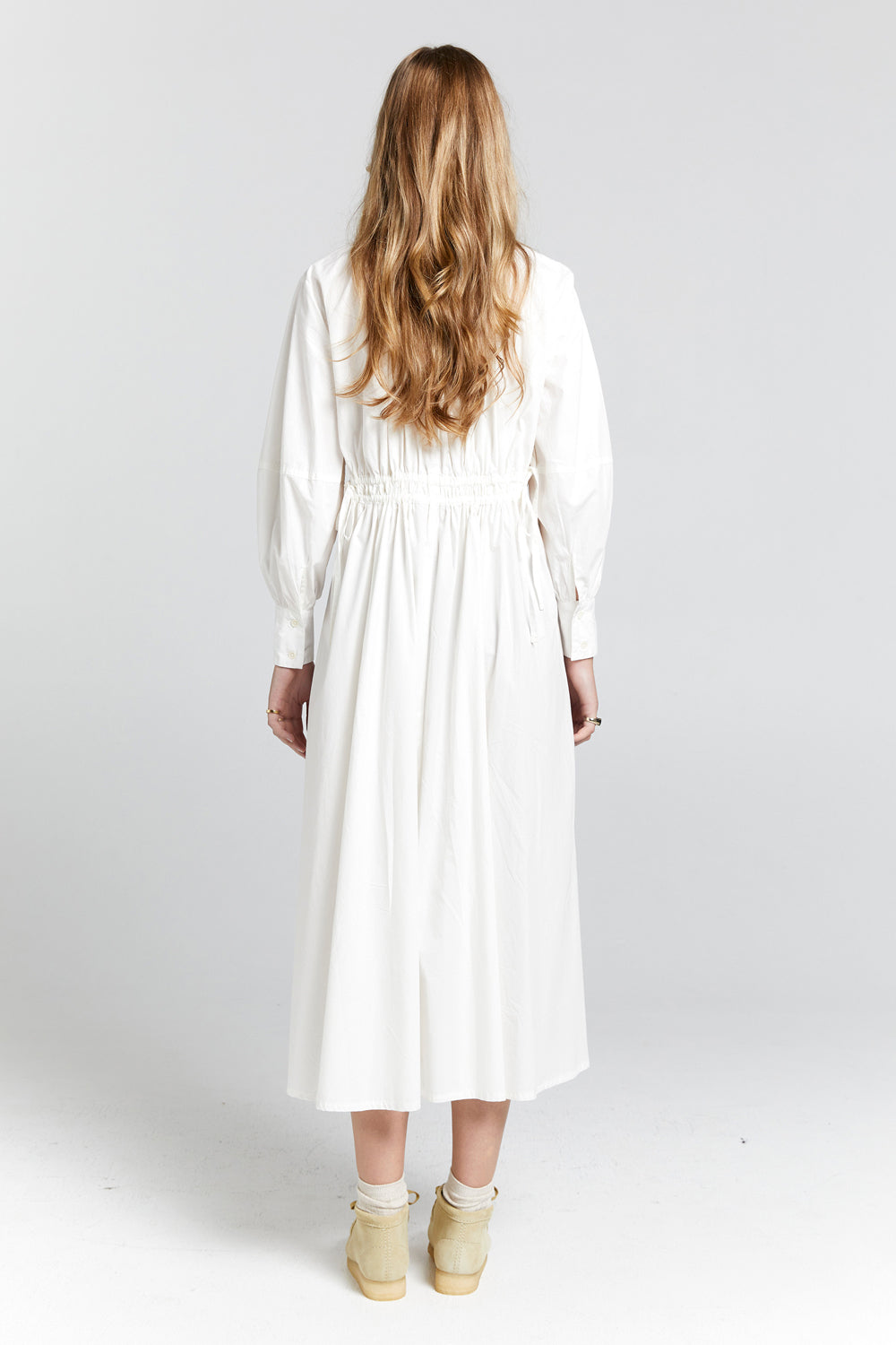 Hiruma Organic Cotton Shirt Dress Off-White