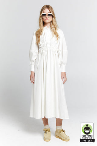 Hiruma Organic Cotton Shirt Dress Off-White