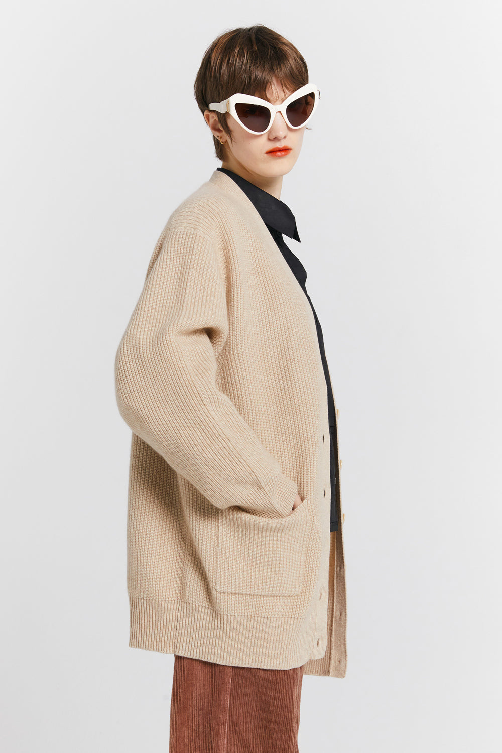 Keiko Oversized Cashmere Cardigan