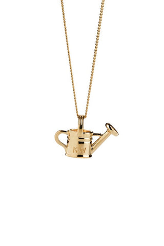 KW Watering Can Necklace Gold