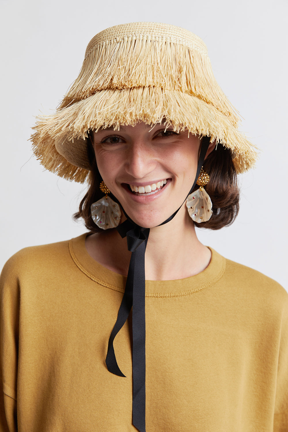 Lamp Shade Frayed Hat