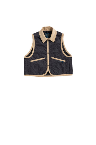 Lightweight Cropped Raydon Gilet Suffolk Navy