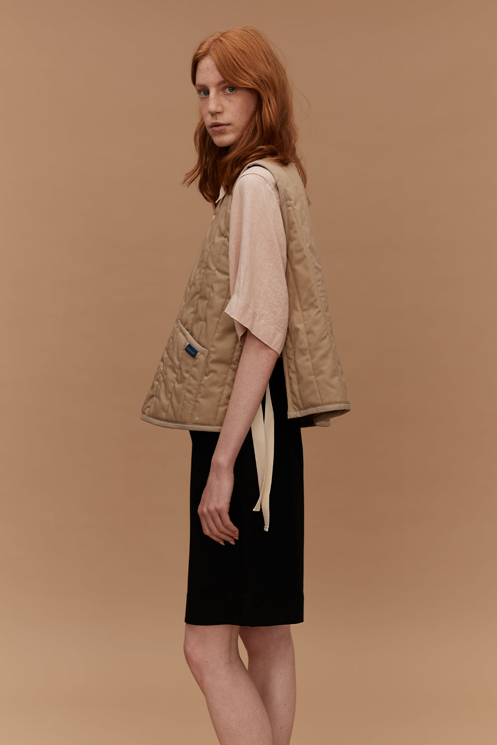 Pull Over Gilet Beige