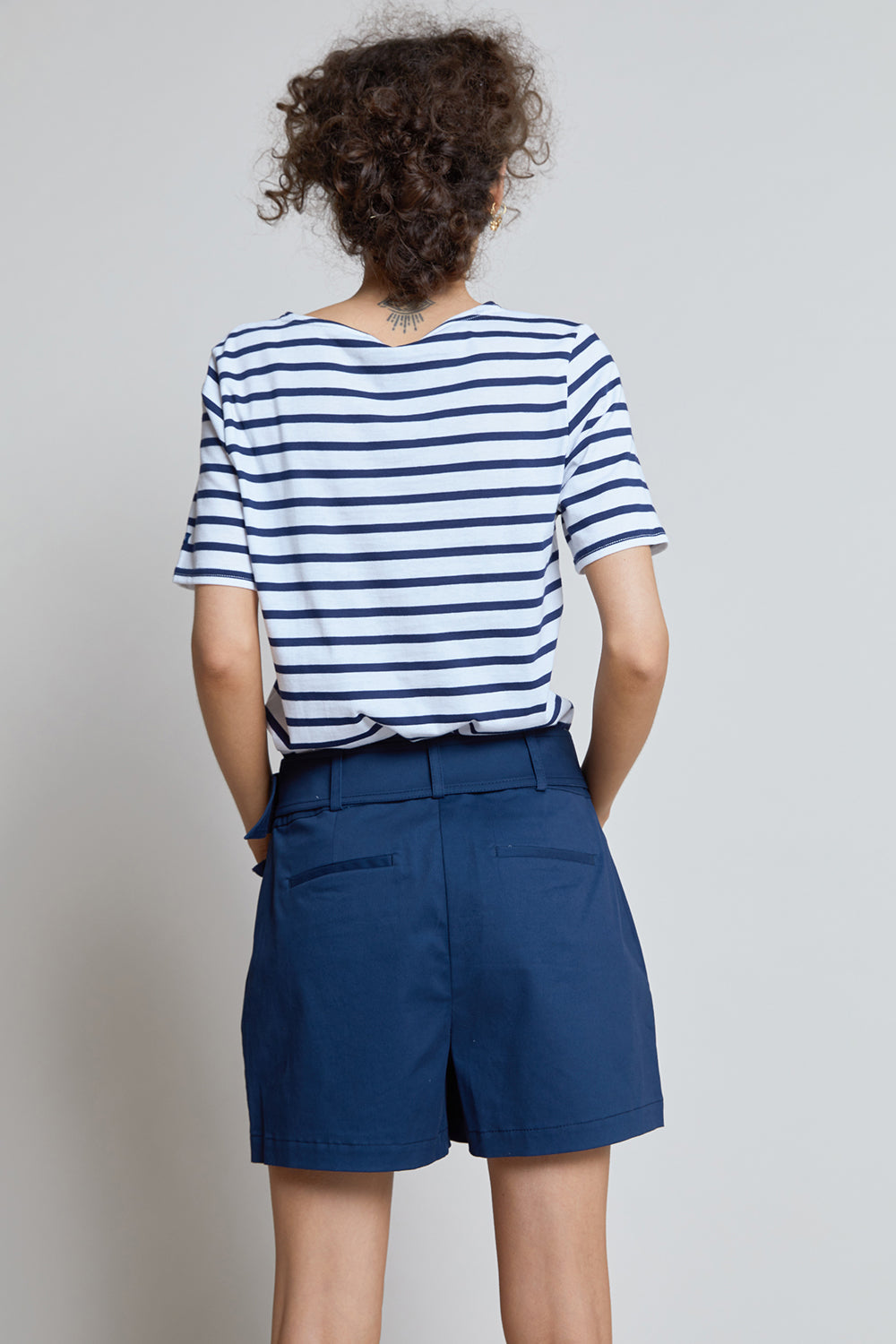 Levant Moderne Short Sleeve Striped Sailor Shirt