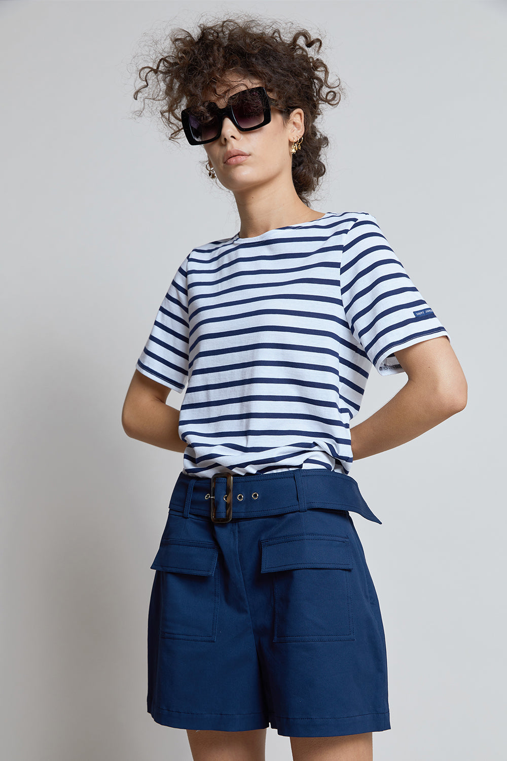 Levant Moderne Short Sleeve Striped Sailor Shirt