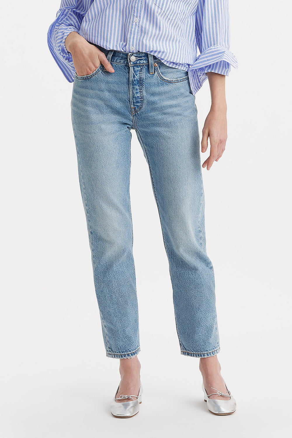 501® Original Lightweight Cropped Jeans Fun Flare LB Blue