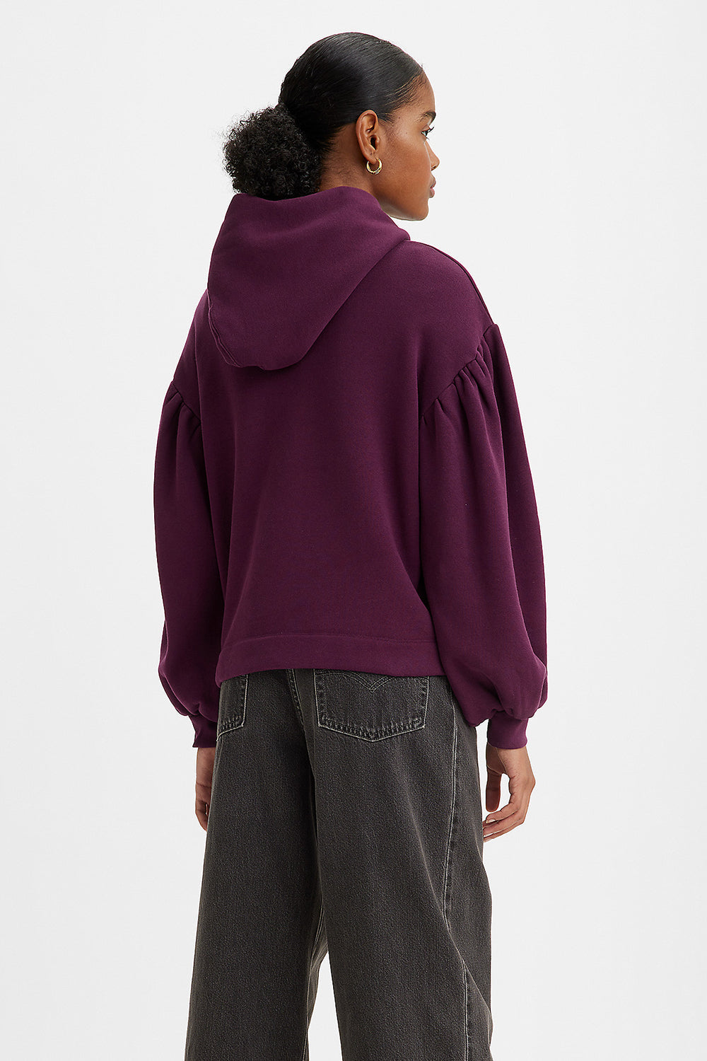 Levi's Akane Rusched Hoodie Forest Plum