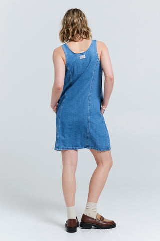 Aly Denim Jumper Dress Cause and Effect Medium Wash