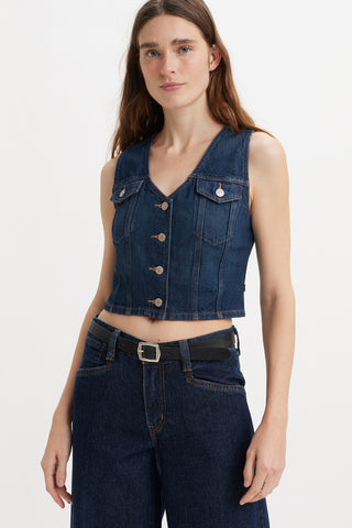 Bella Denim Corset Dark Side Scrape Blue