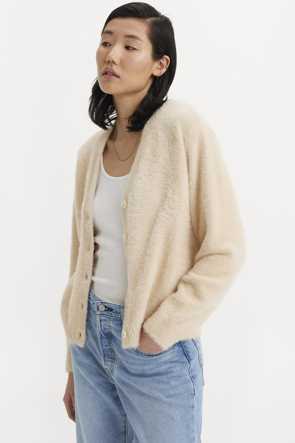 Betty Cardigan Sweater Safari Beige