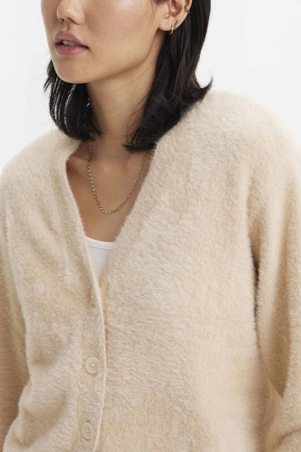 Betty Cardigan Sweater Safari Beige