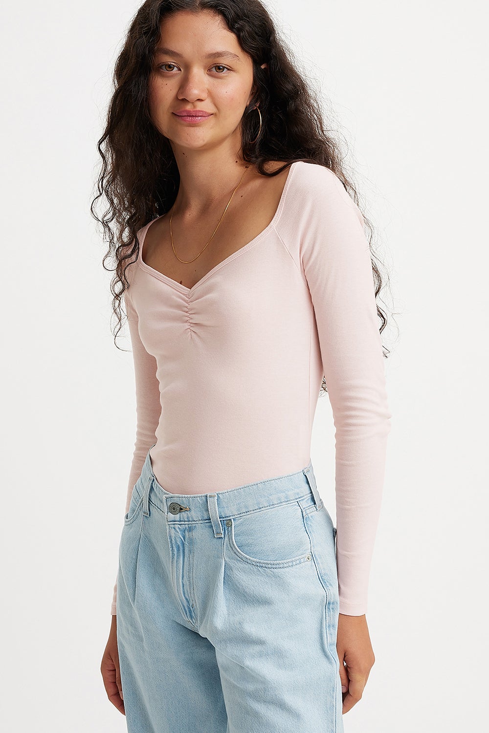 Heavenly Long-Sleeve Top Mauve Chalk