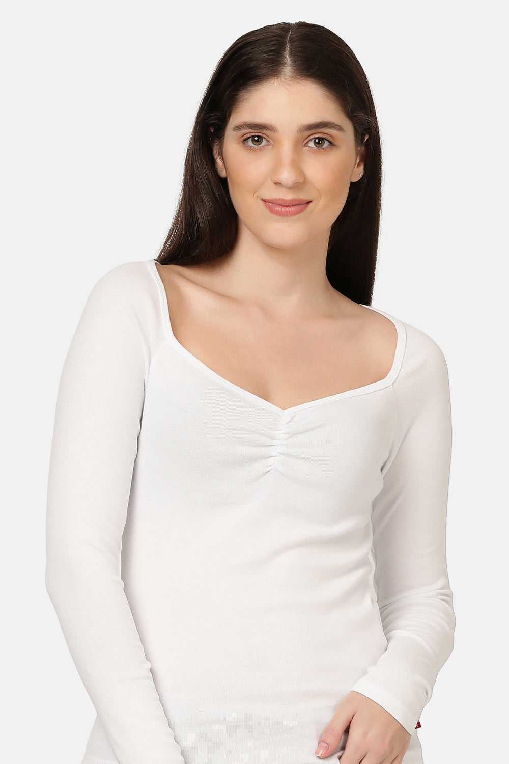 Heavenly Long-Sleeve Top White