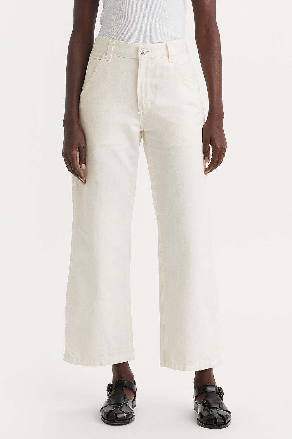 Lightweight Baggy Carpenter Jeans Serenity Now White