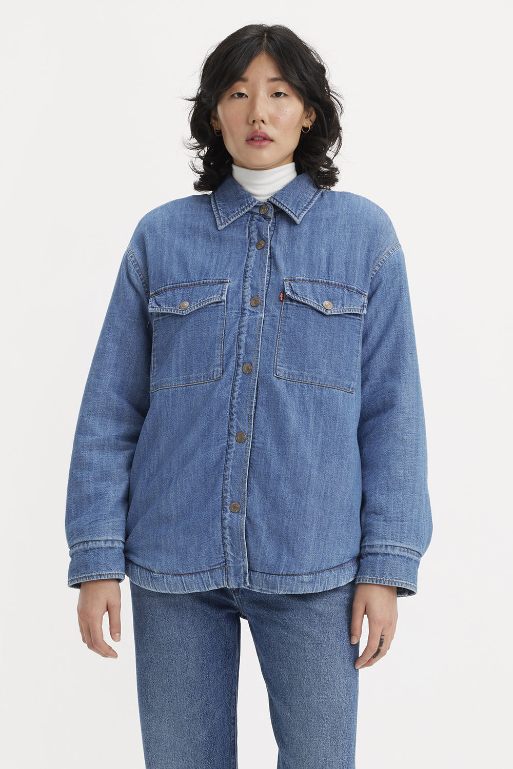 Nola Shirt Jacket Hip to be Square - Medium Wash