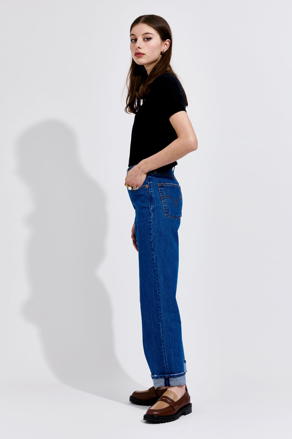 Ribcage Straight Ankle Jeans Jazz Pop