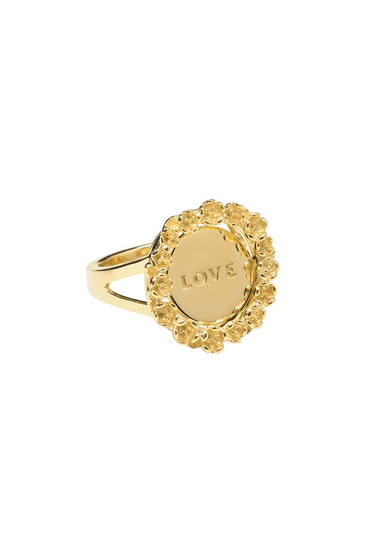 Love/Hate Mood Ring Gold