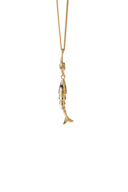 Lure Fish Necklace Gold