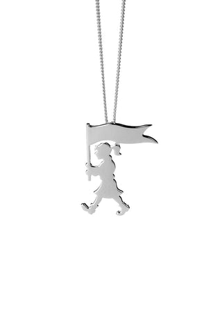 Marching Girl Necklace Silver