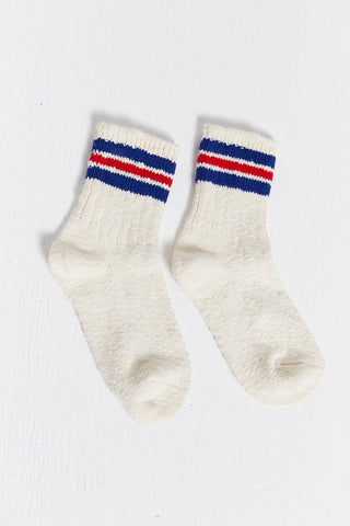 Slub Nep Three Stripe Socks