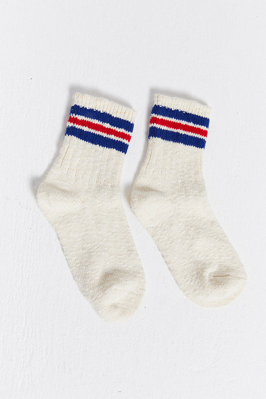 Slub Nep Three Stripe Socks