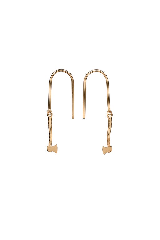 Mini Axe Earrings Gold