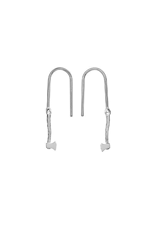 Mini Axe Earrings Silver