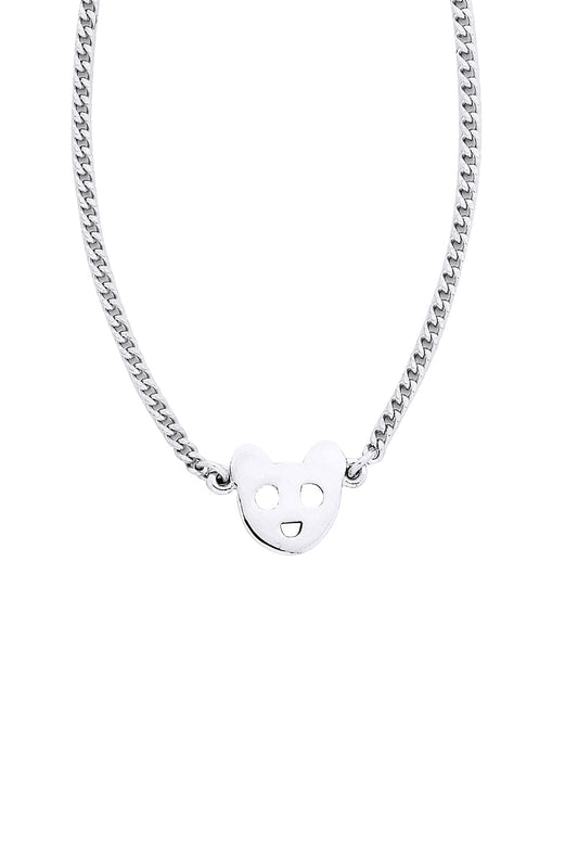 Mini Bear Necklace Silver